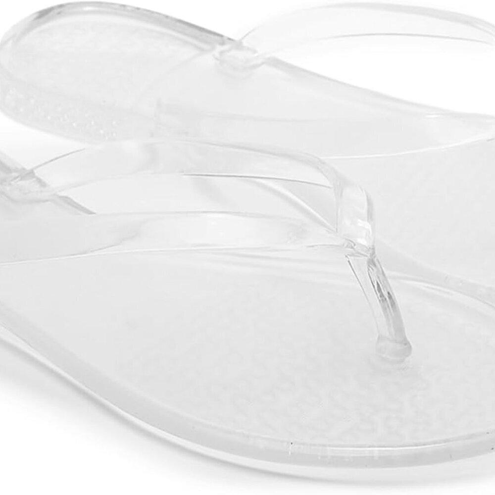 Women Flip Flops Jelly Shoes Flat Slides Thong Sandals Clear Pool Summer Beach
